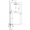 Душевая стойка со смесителем FRAP H90 F2490-9